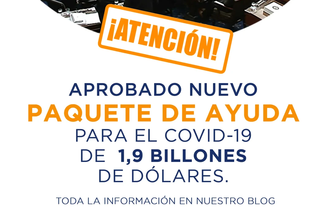 El Senado aprobó un paquete de ayuda para COVID-19 de 1,9 billones de dólares.